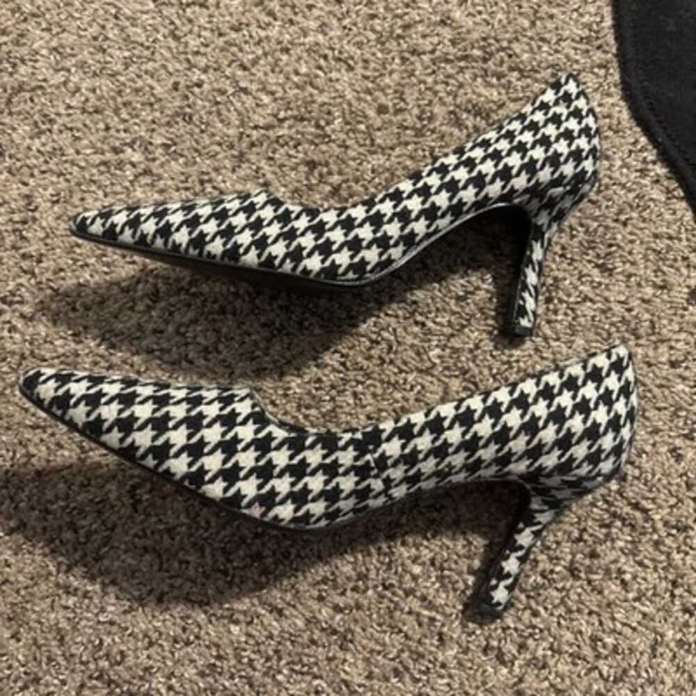 Amanda Smith Rio 2 Women’s Pointed Toe Houndstooth Pumps Size 9 - Picture 2 of 5